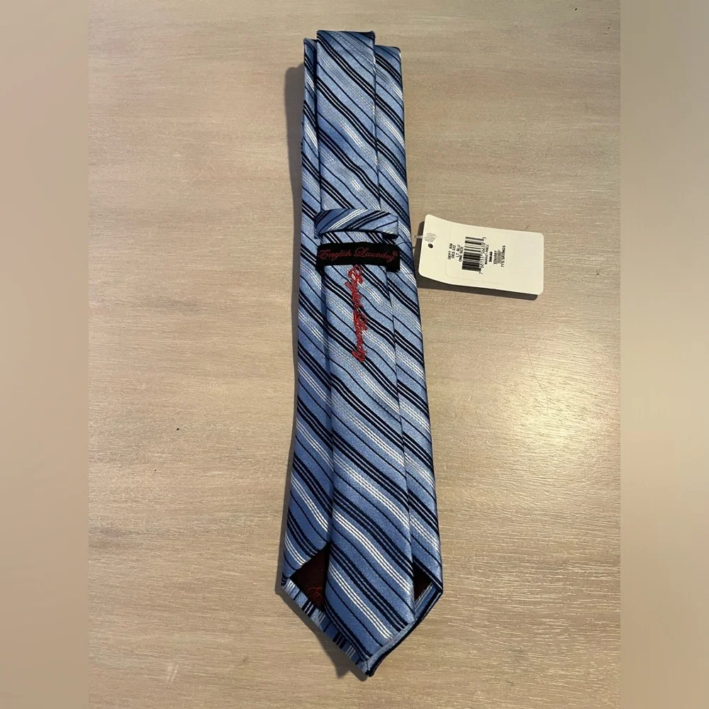 English Laundry Blue Striped Silk Tie NWT‎